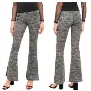 Boutique Black Beaded Flare Leg Skinny Pants Women's